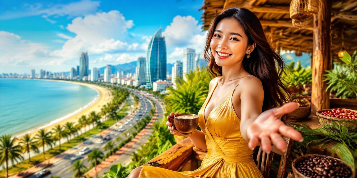 Người dùng xem điều khoản dịch vụ cá cược trực tuyến tại Đà Nẵng bên ly cà phê